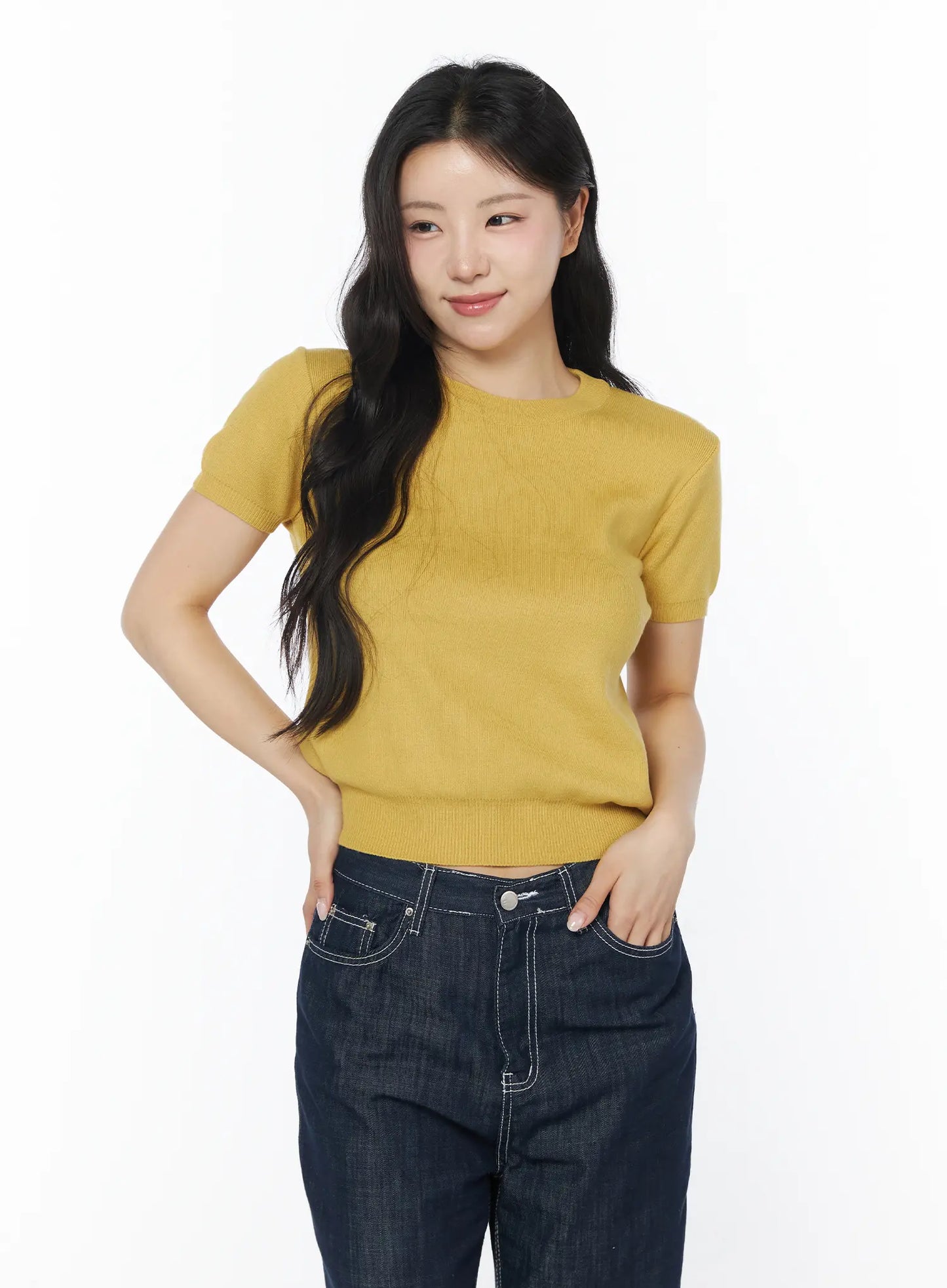 Basic Ribbed Knit Top CD805