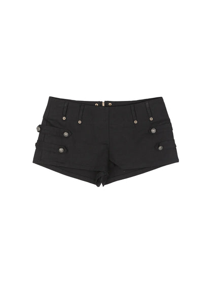 Buttoned Buckle Detail Shorts IU515