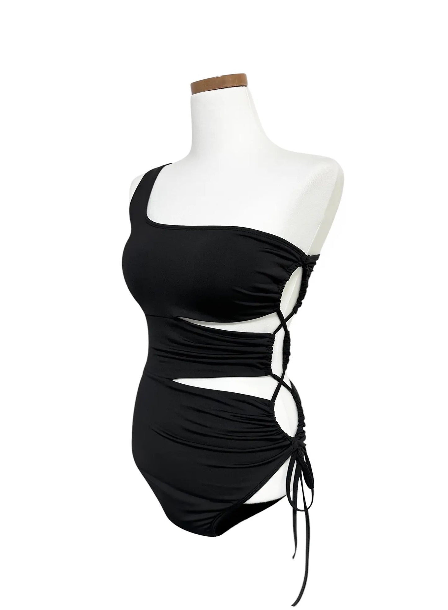 Asymmetric Strappy One Piece Swimsuit IY514