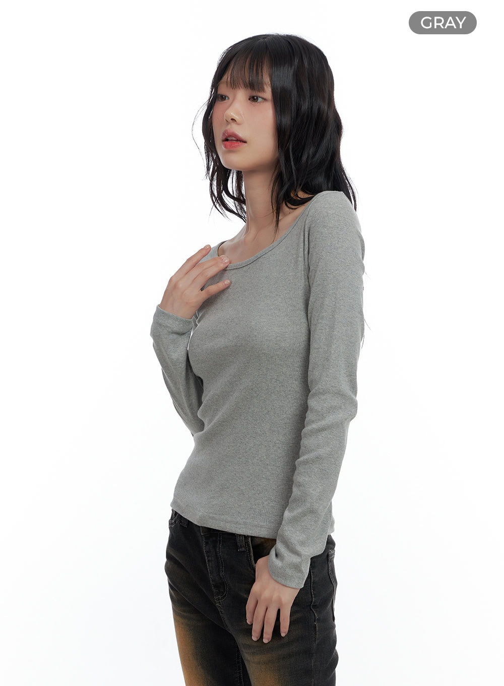 Basic Slim Fit U Neck T-Shirt CS420