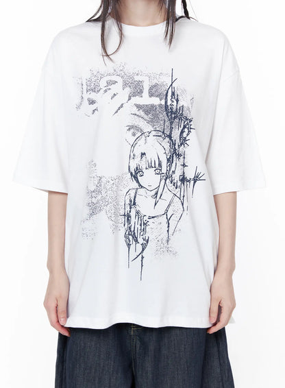 Casual Graphic Short Sleeve Top CU519
