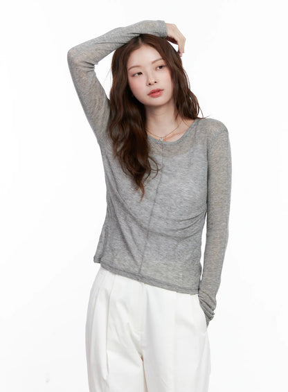 Chic Mesh Long Sleeve Top CG520