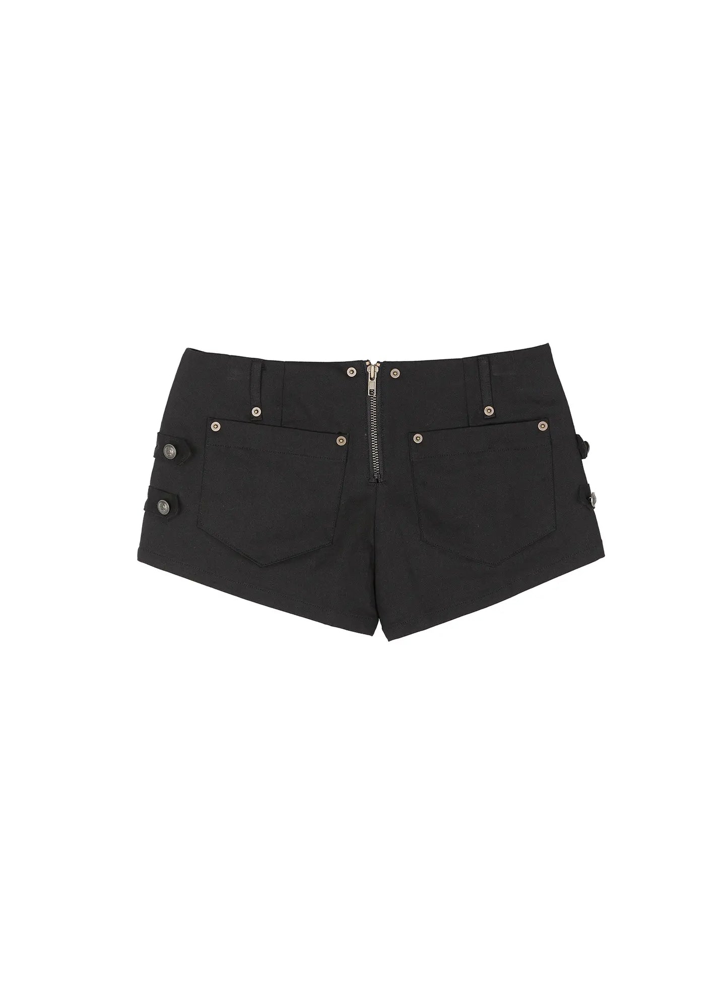 Buttoned Buckle Detail Shorts IU515
