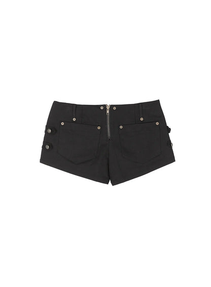 Buttoned Buckle Detail Shorts IU515
