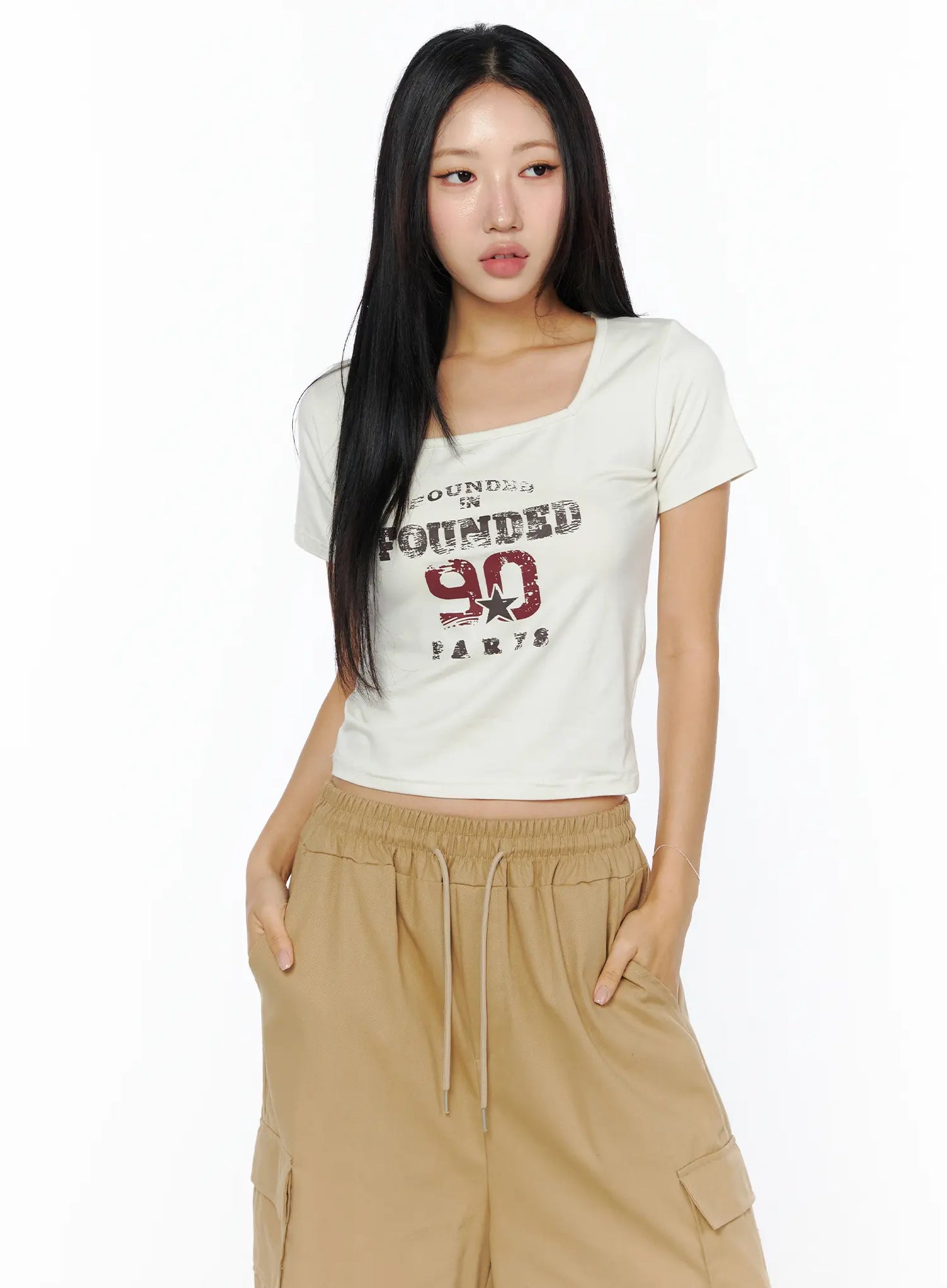 Casual Graphic Crop Top CU515