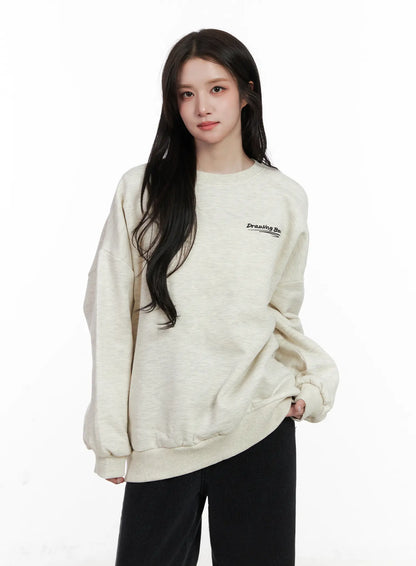 Bear Graphic Oversized Sweatshirt CN527