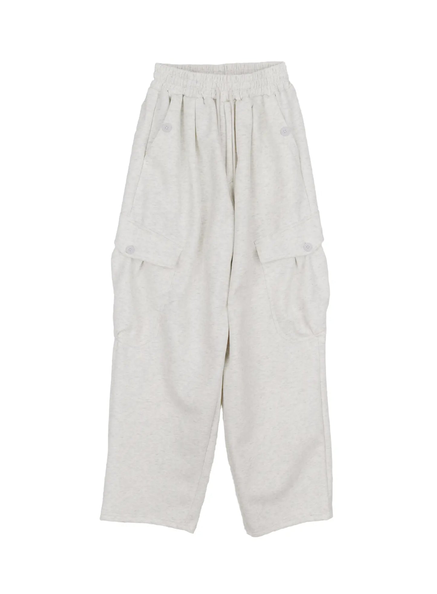Button Wide Leg Cargo Sweatpants CF509