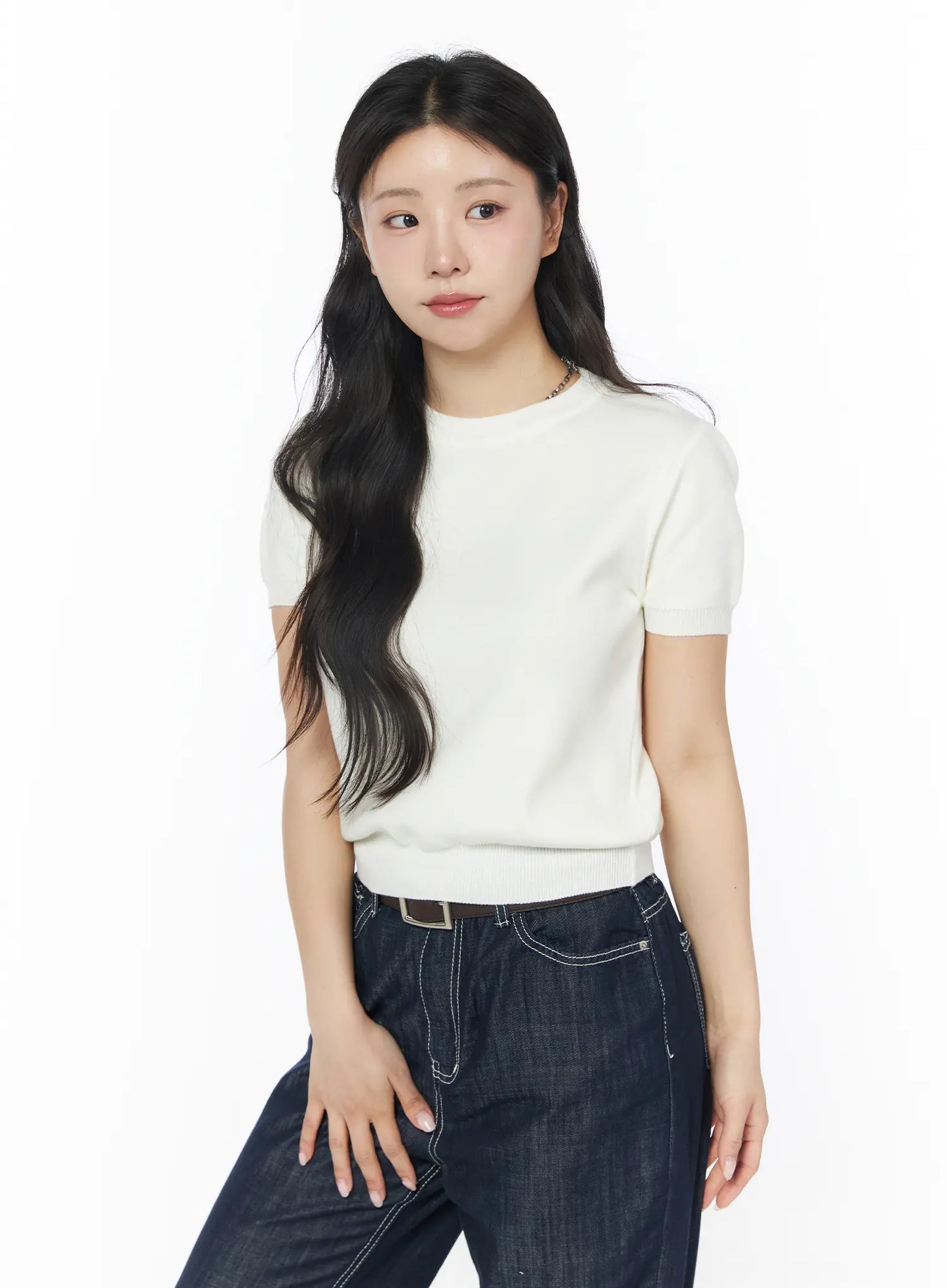 Basic Ribbed Knit Top CD805