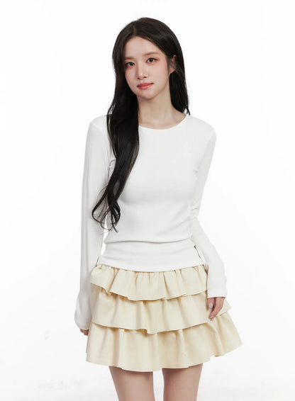 Casual Round Neck Long Sleeve CN526