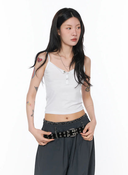 Classic Buttoned Cami Tank CA527