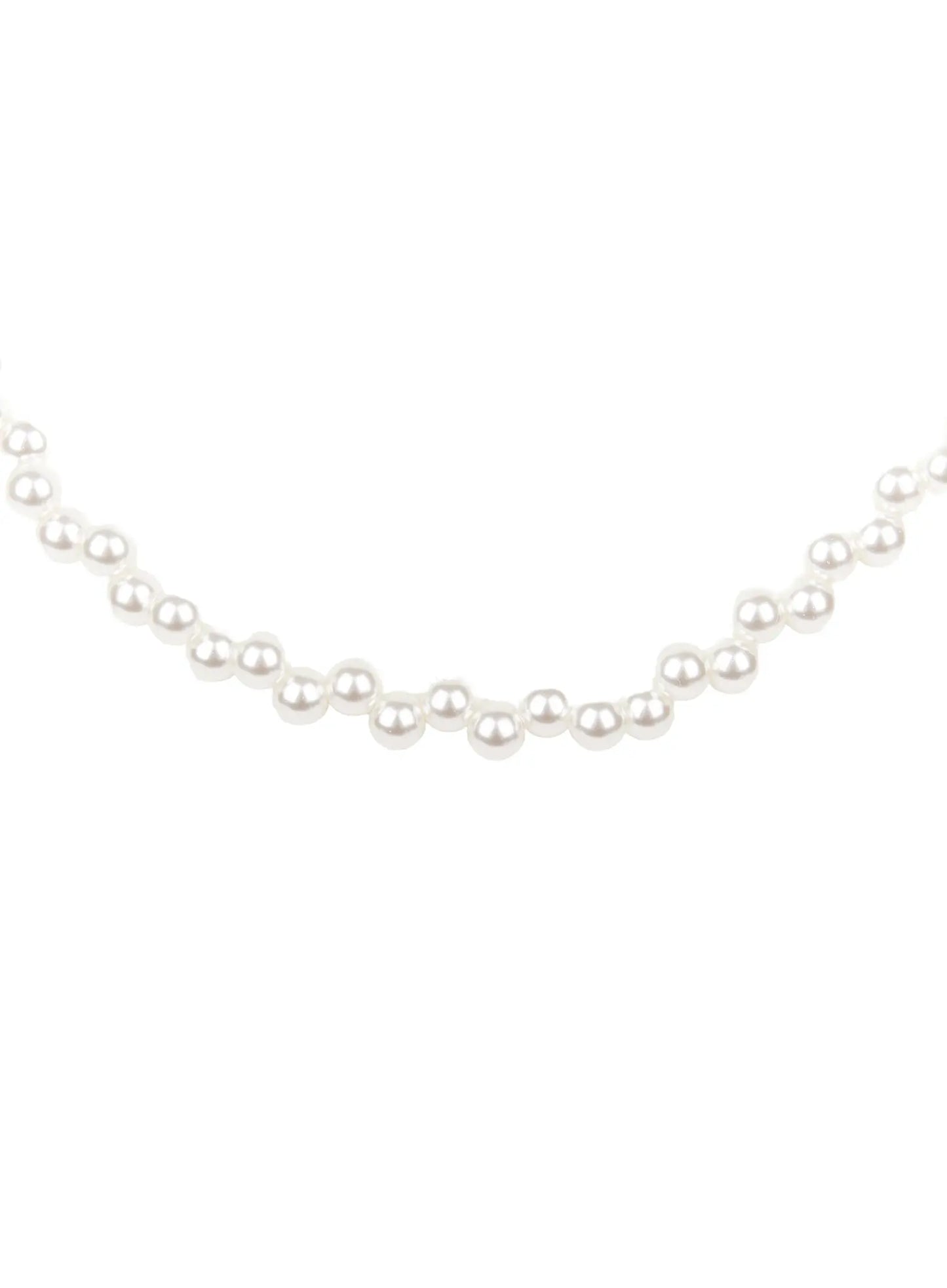 Asymmetric Faux Pearl Necklace CA508