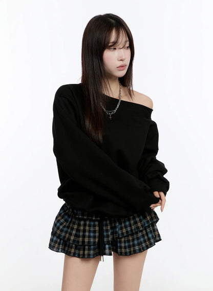Casual Off-Shoulder Sweatshirt CN524