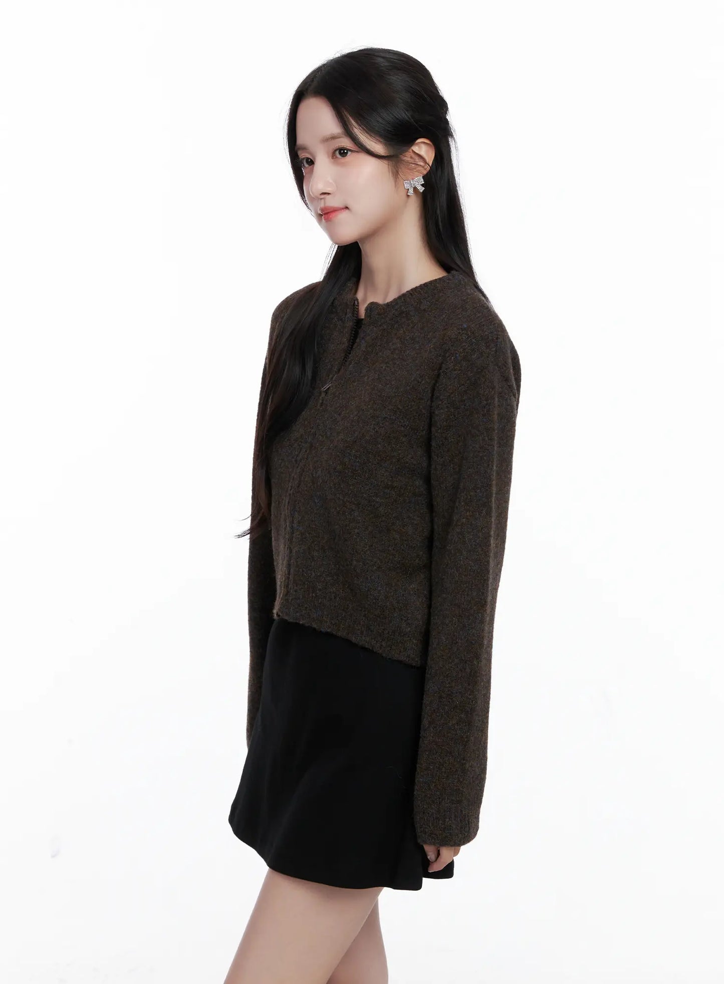 Classic Round Neck Knit Cardigan CS519