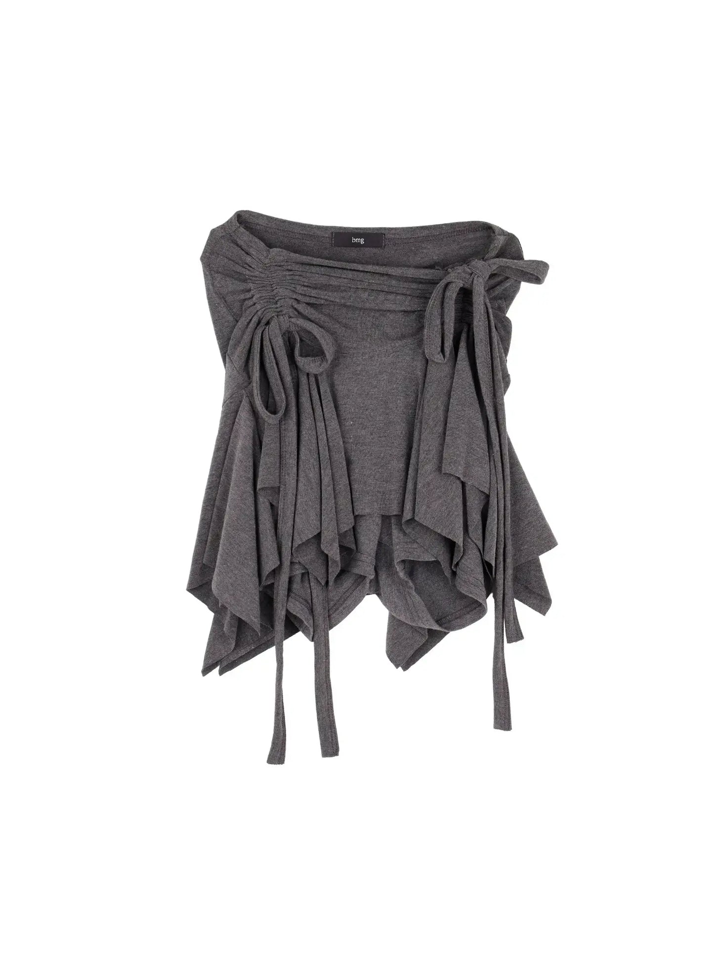 Asymmetrical Ruched Flared Mini Skirt CJ522