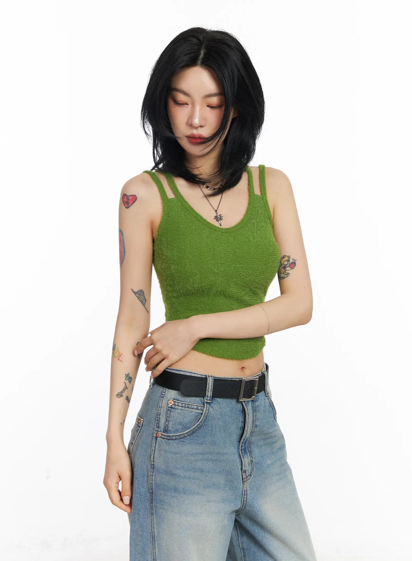 Angora-Blend Sleeveless Top CJ523
