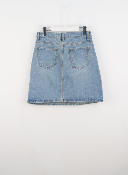 A-Line Denim Midi Skirt CL312