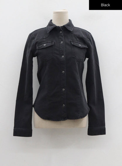 Button Denim Shirt CD09