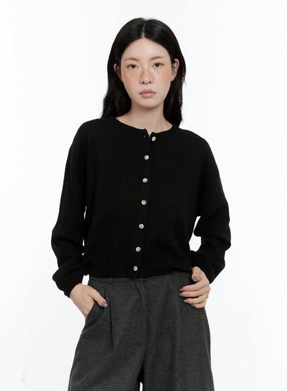 Classic Round Neck Cardigan CN517