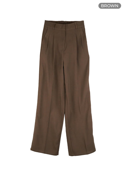 Banded Pintuck Wide Leg Pants OG416