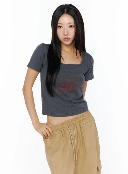 Casual Graphic Crop Top CU515