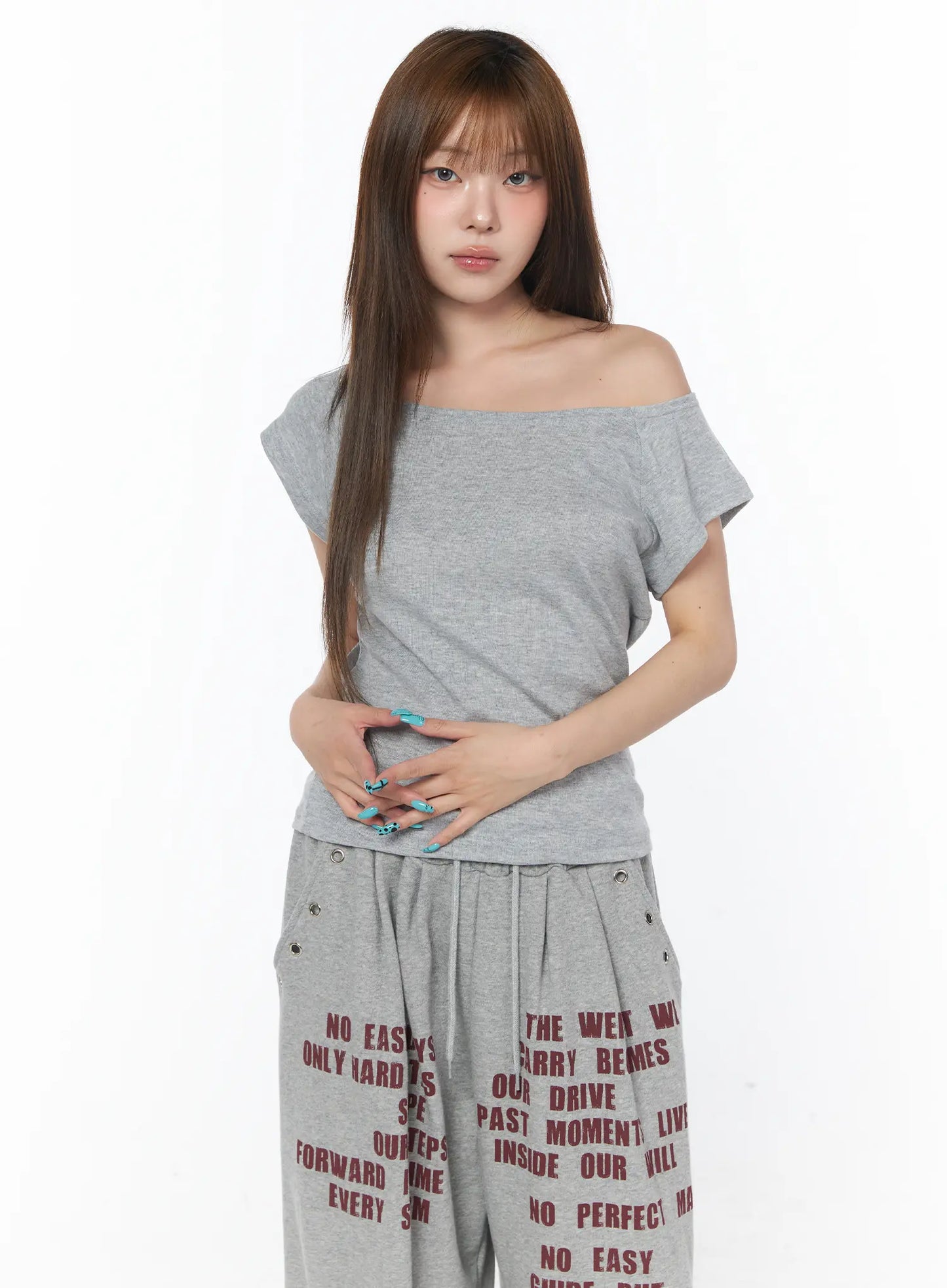 Basic Boat Neck Short Sleeve Tee CY529