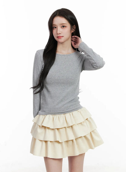Casual Round Neck Long Sleeve CN526