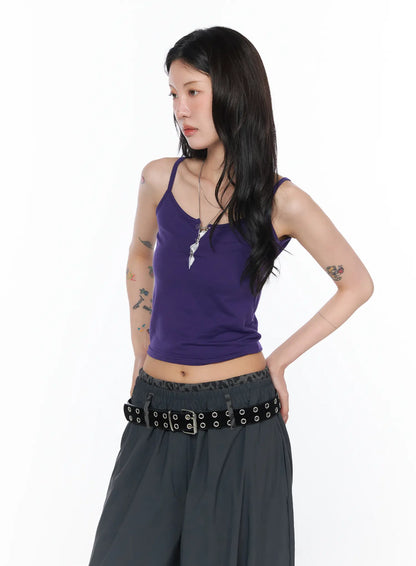 Classic Buttoned Cami Tank CA527