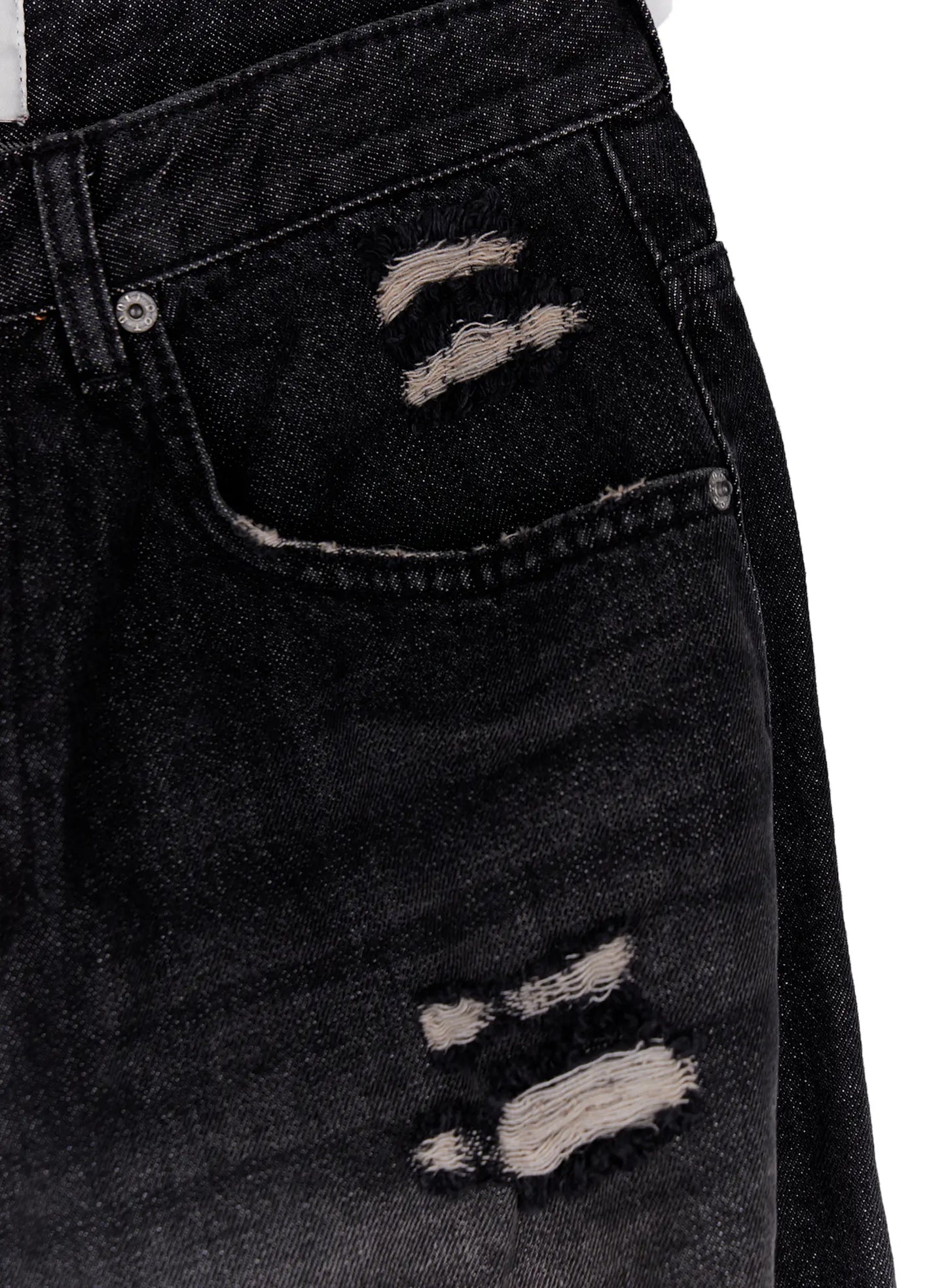 Clementine Distressed Wide Leg Jeans CA528