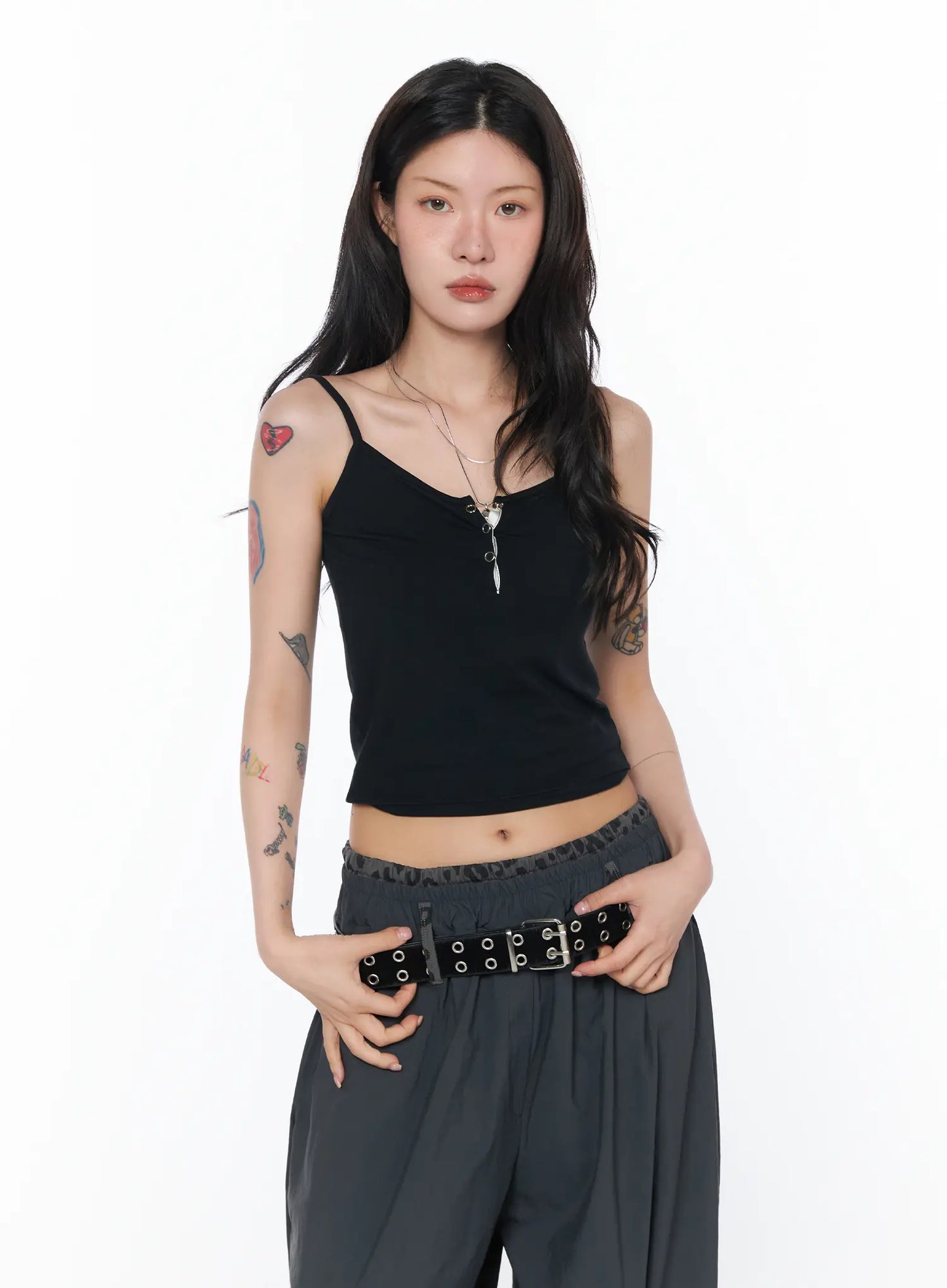 Classic Buttoned Cami Tank CA527
