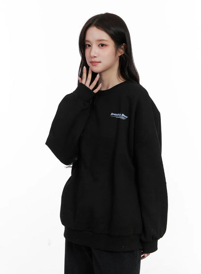 Bear Graphic Oversized Sweatshirt CN527