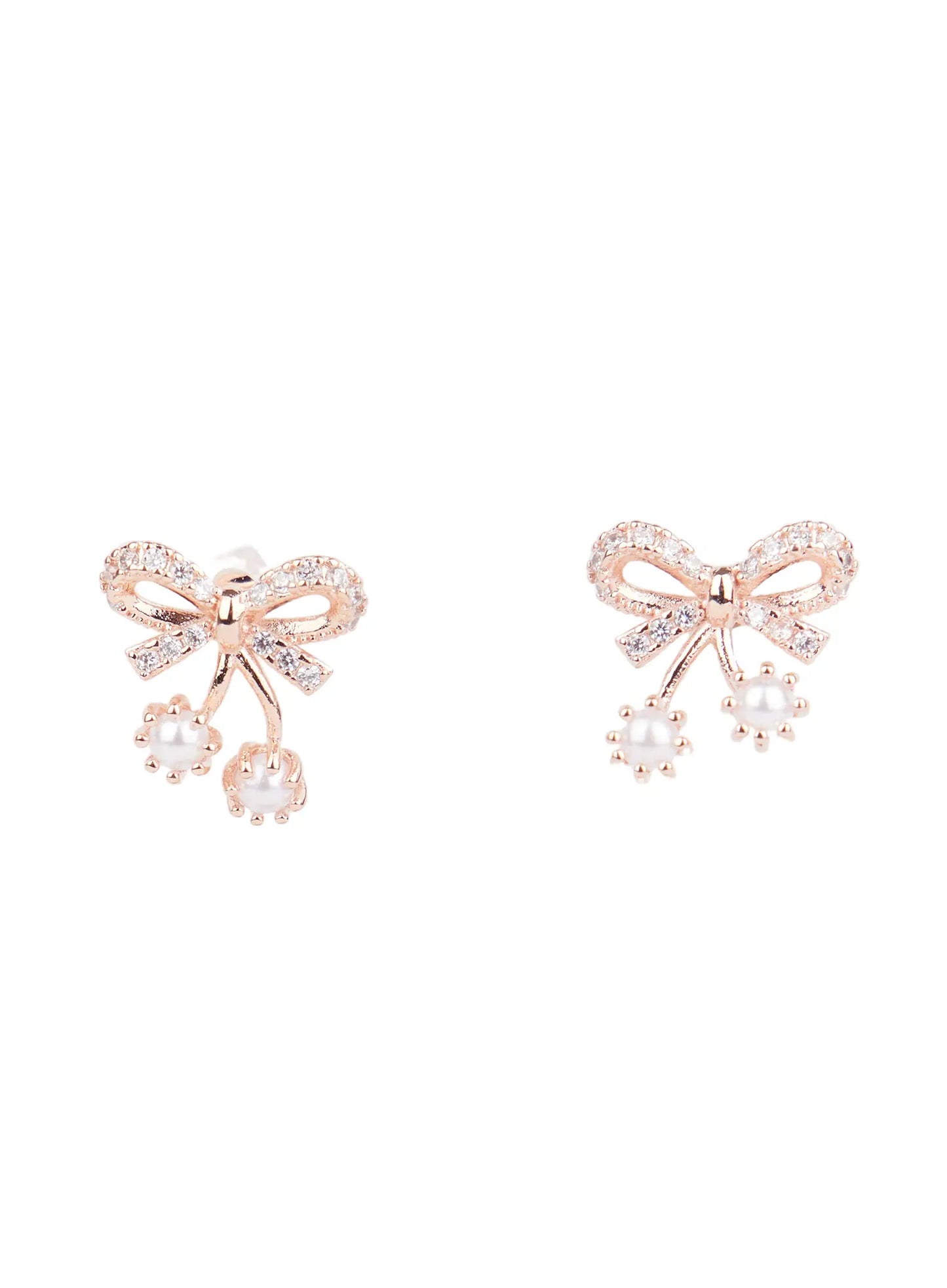 Bow Drop Earrings F502
