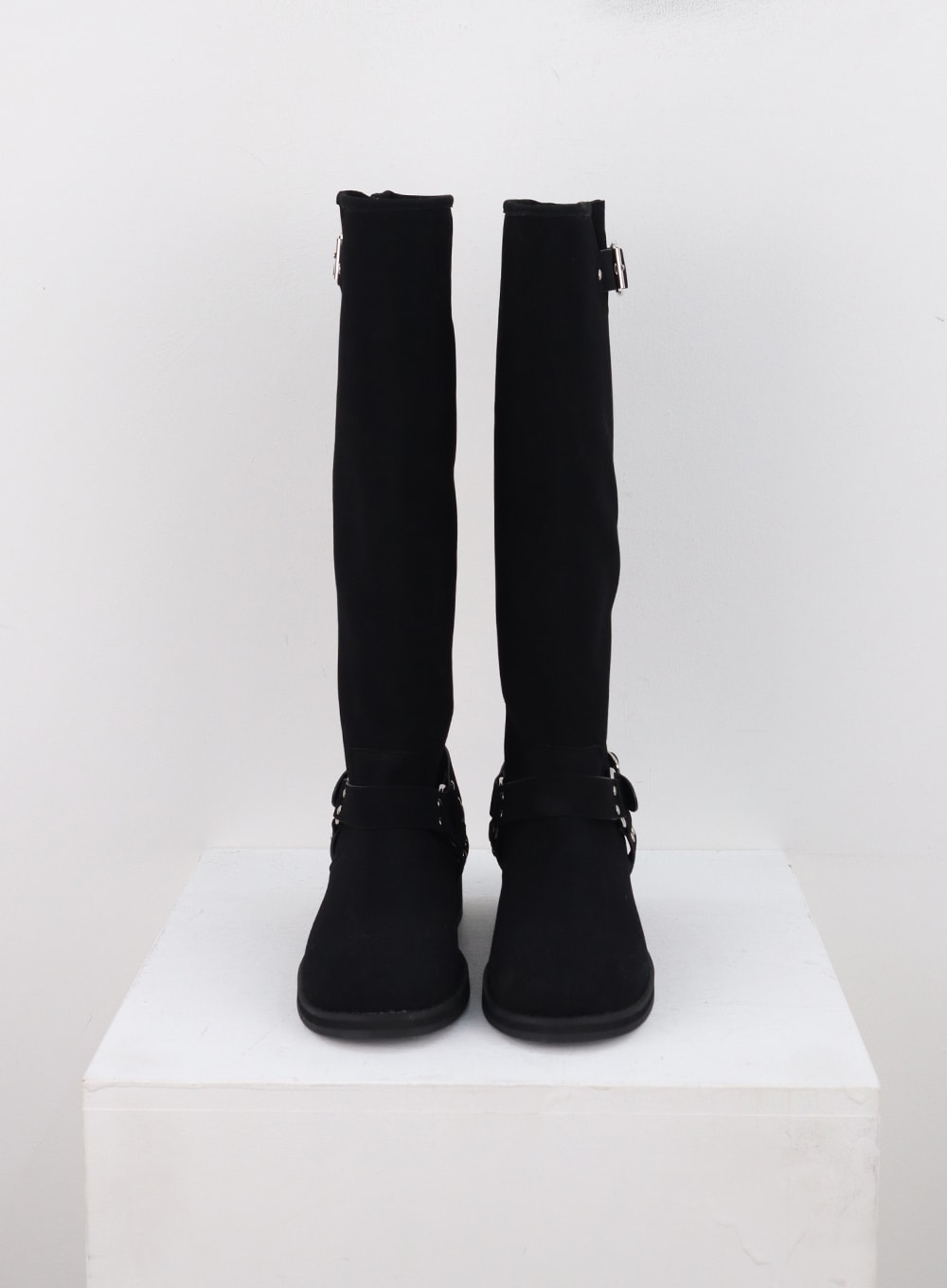 Buckle Faux Leather Boots CN315