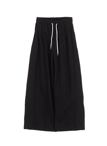 Adjustable Pintuck Wide-Leg Sweatpants CY521