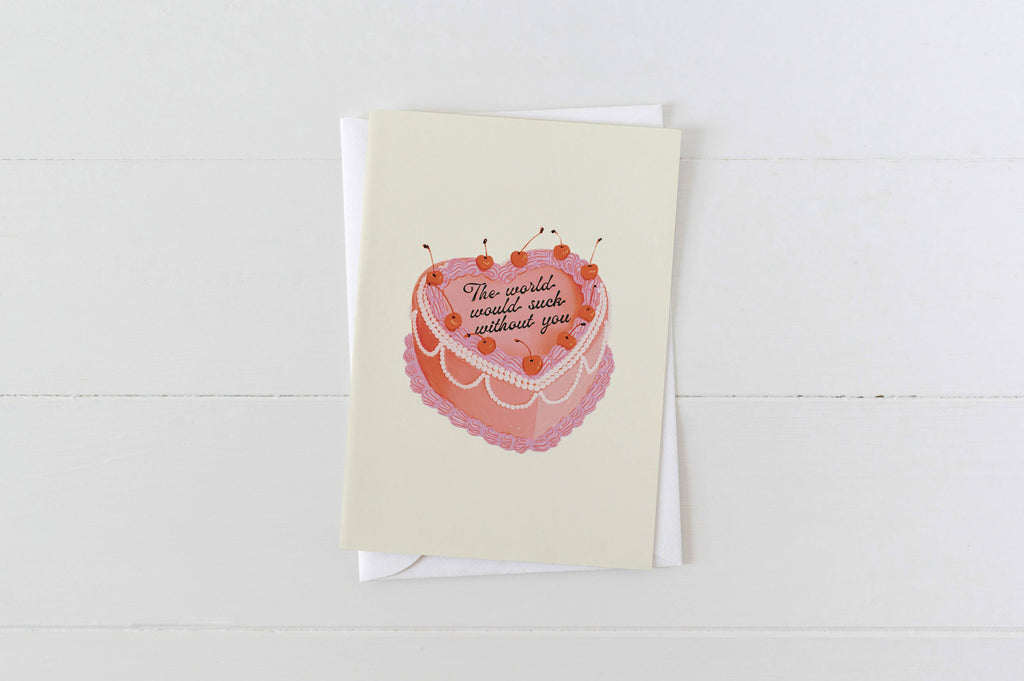 suck without you greeting card