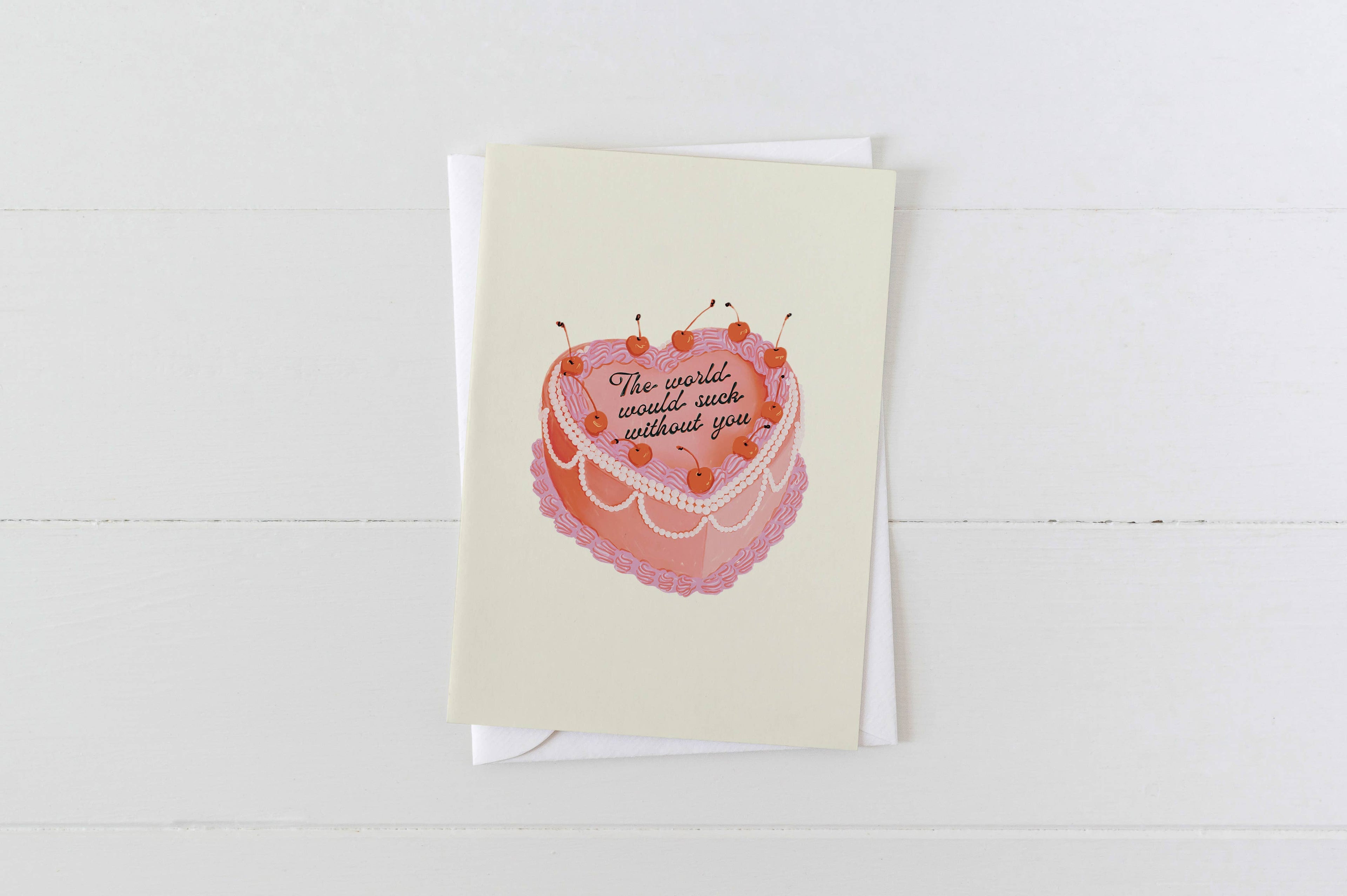 suck without you greeting card