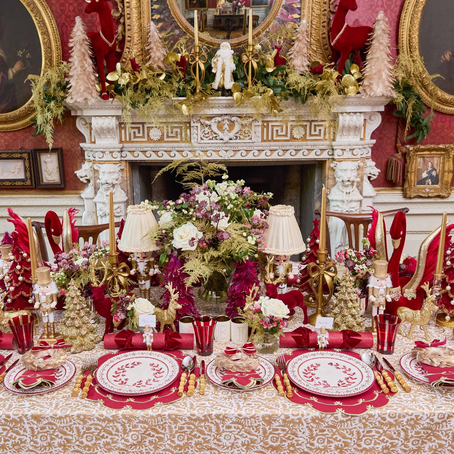 Burgundy Josephine Dinner Plates (Set of 4)