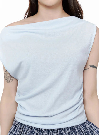 Asymmetric Off-Shoulder Top IL506