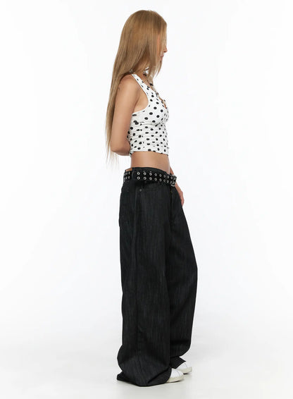 Baddie Polka Dot Halter Top CU524