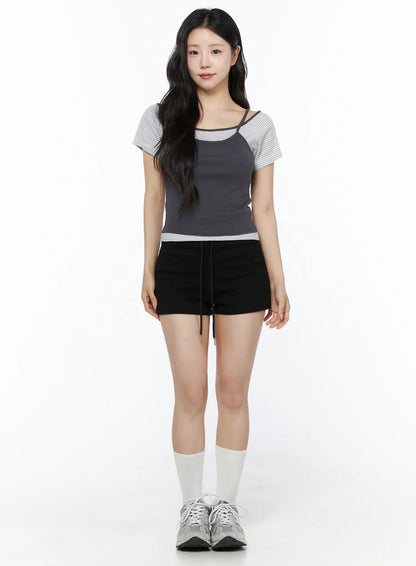 Basic Drawstring Lounge Shorts IU525