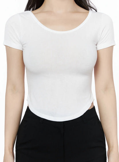 Basic U-Neck Tee IU525