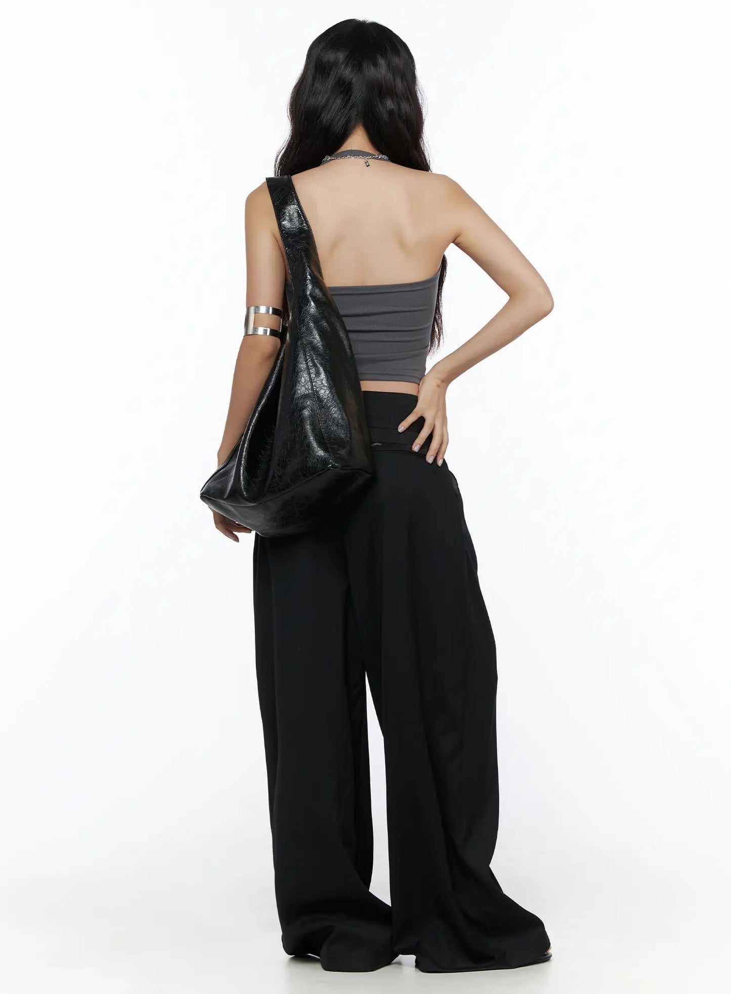 Belted Pintuck Wide Slacks CL510
