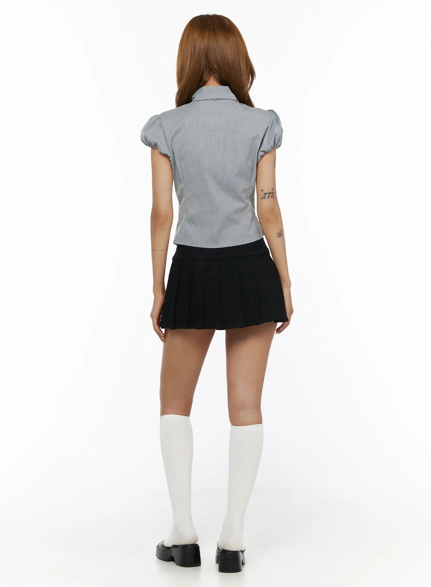 Bow Detail Puff Blouse CL503