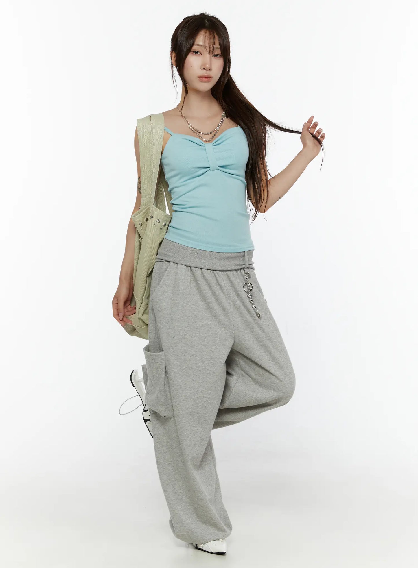 Bow Detail Sleeveless Top CL508