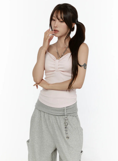 Bow Detail Sleeveless Top CL508