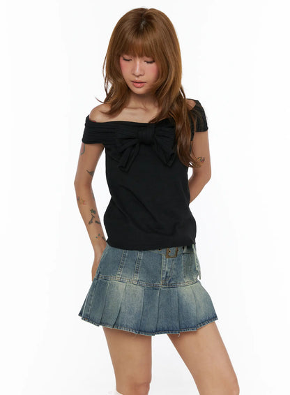 Bow Off-Shoulder Top CL503