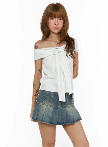 Bow Off-Shoulder Top CL503