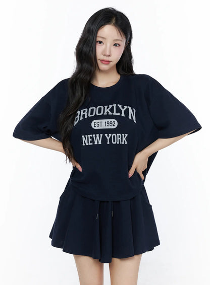 Brooklyn Grahic Tee & Mini Skort Set IU525