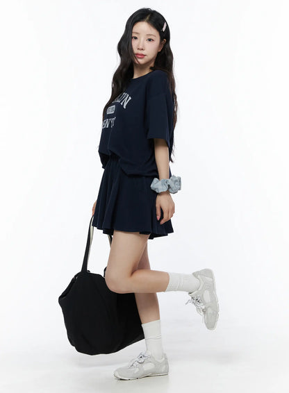 Brooklyn Grahic Tee & Mini Skort Set IU525