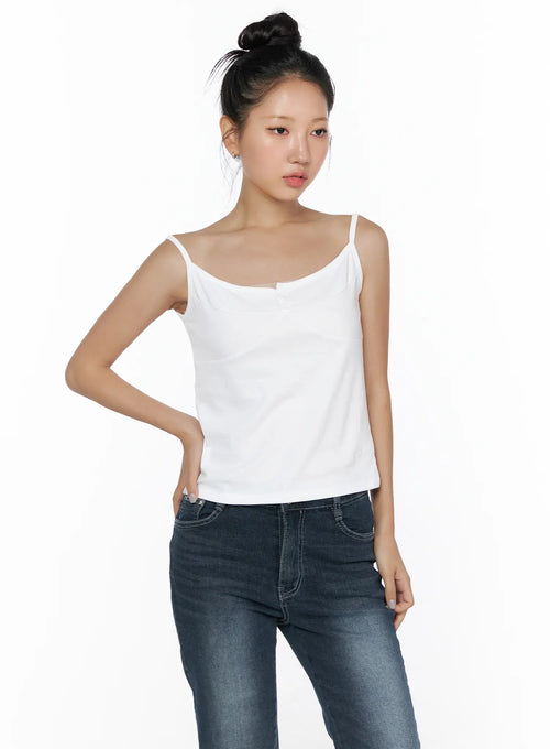 Button Sleeveless Top CL510