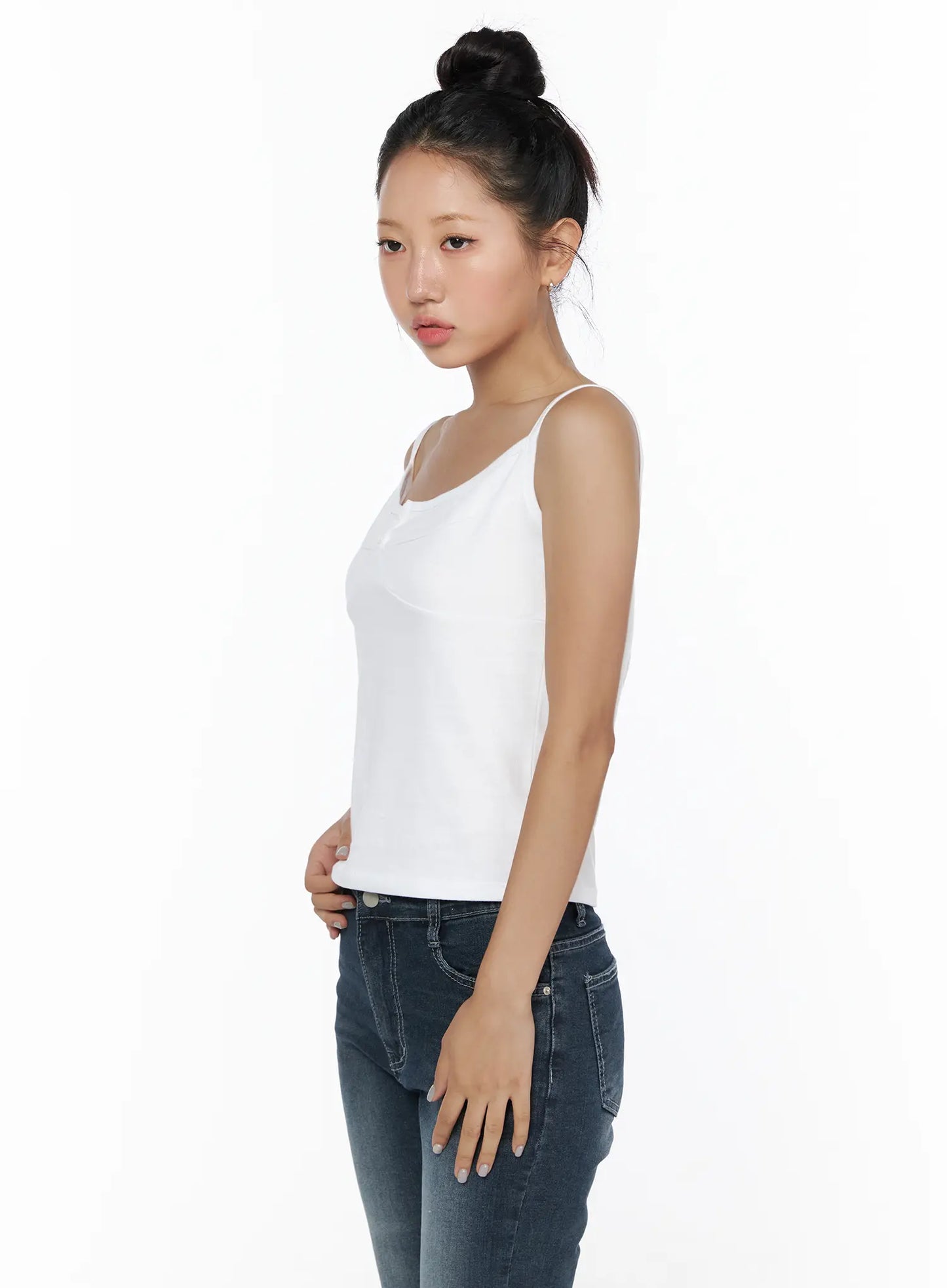 Button Sleeveless Top CL510